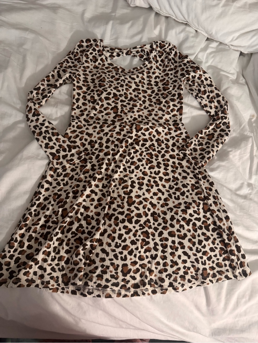 btween Leopard Print Top in Brown, Black & Cream
